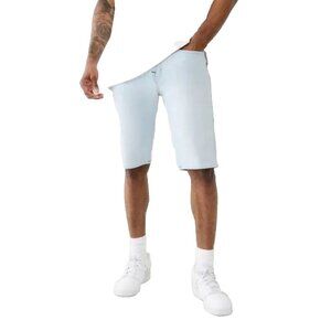 TRUE RELIGION Rocco Sn Flap Shorts Size: 34 Light Lakeside Wash